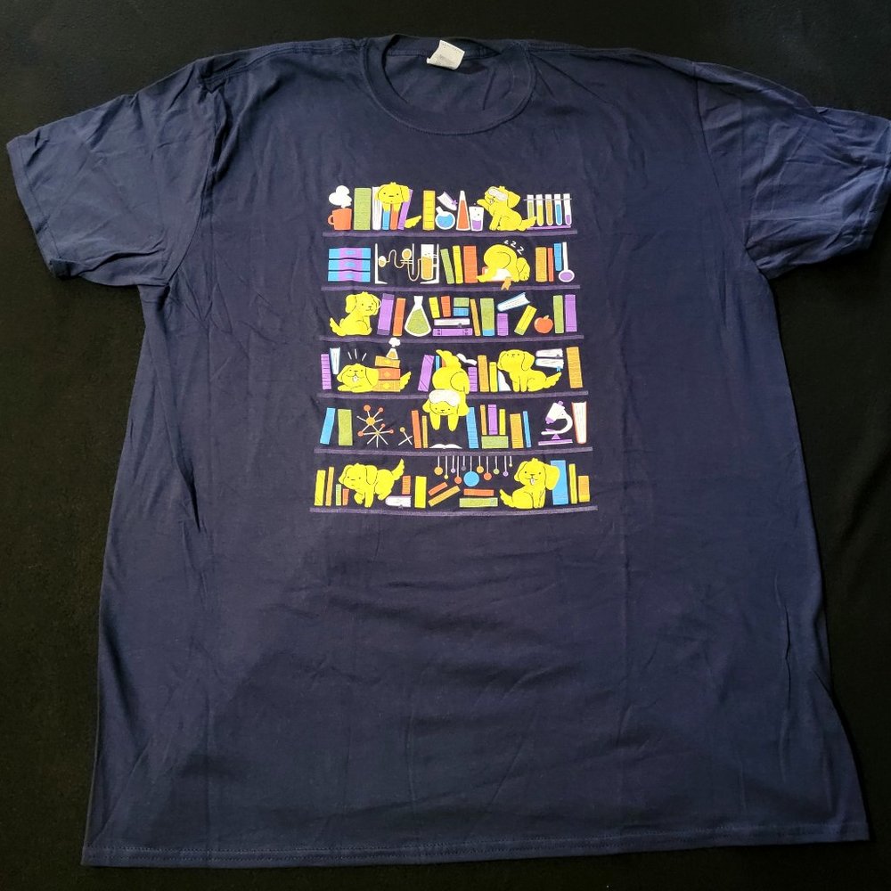 2XL NWOT Bookshelf Pups Tee Tshirt